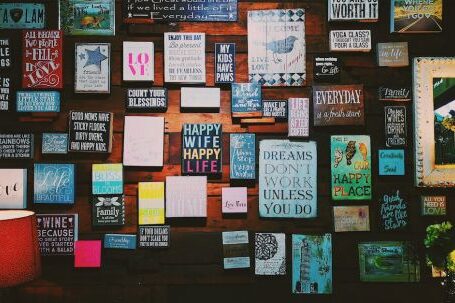 Vision Board - Photo of Assorted Letter Board Quote Hanged on Wall